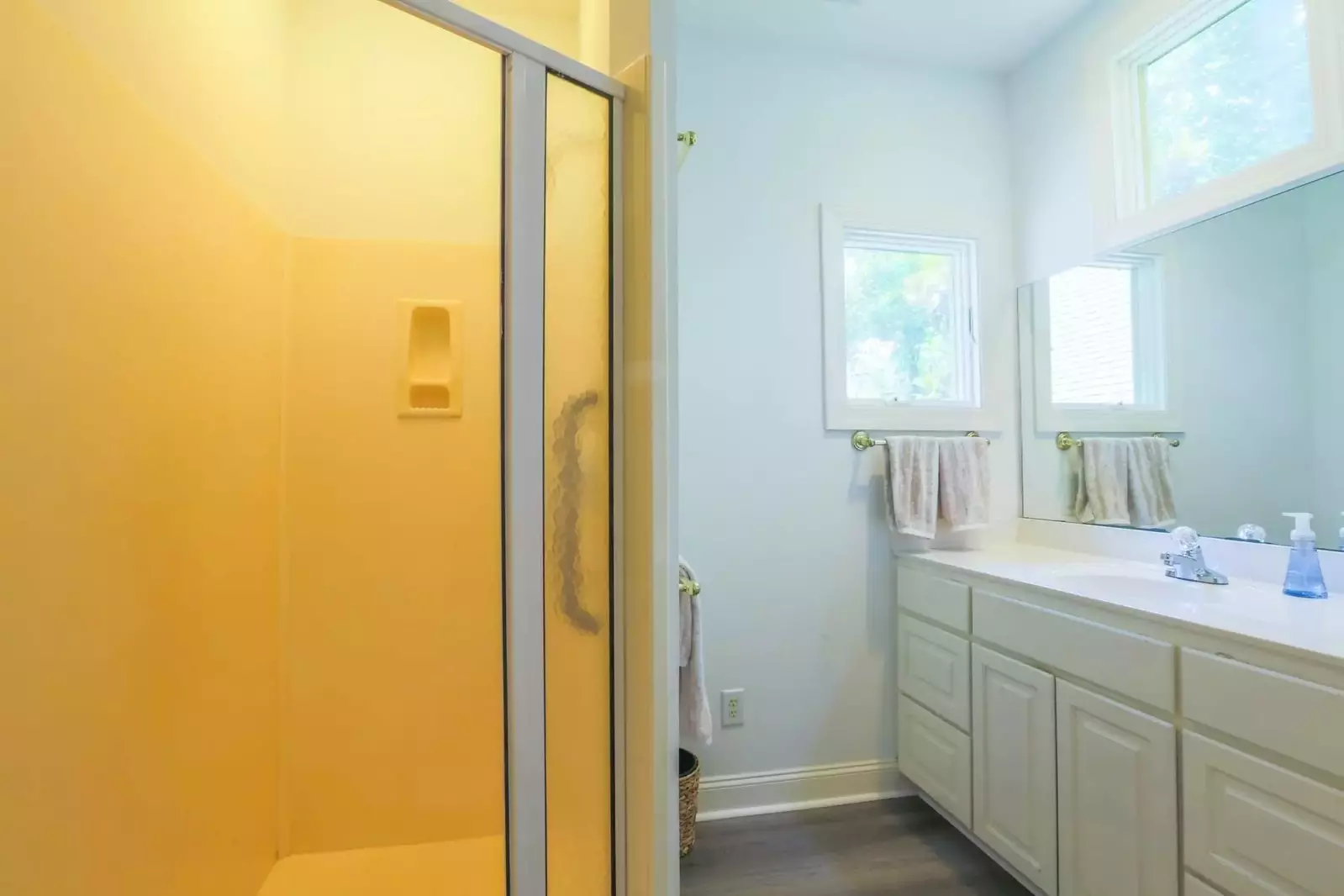 There is also a walk-in shower in the en suite bathroom for the master suite.