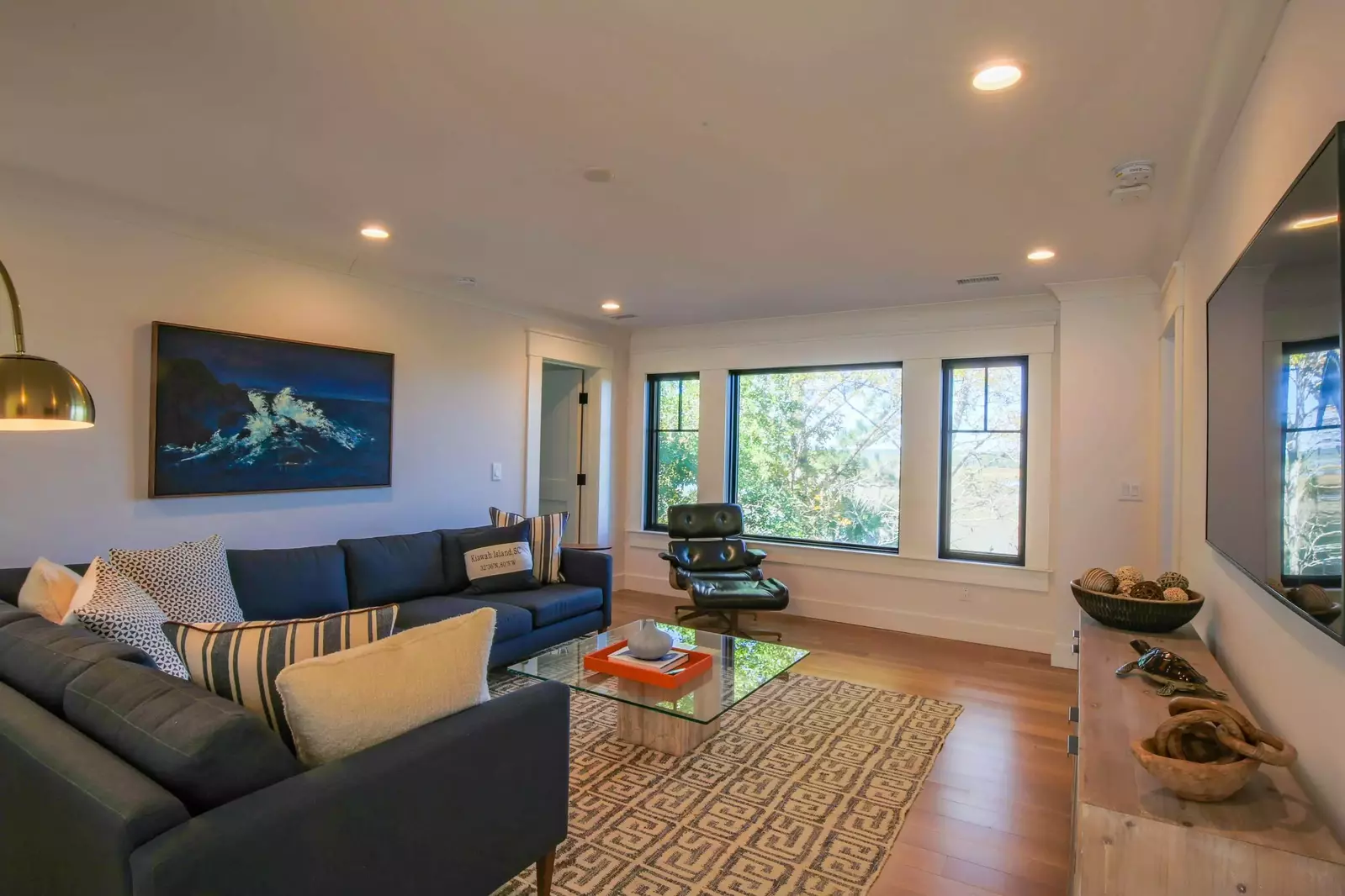 On the second floor, you'll find this family room situated between the three guest bedrooms.
