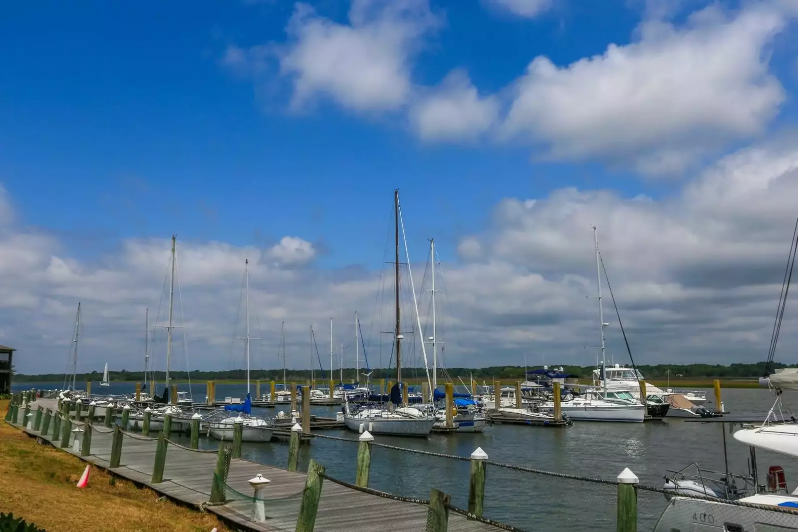 You'll never tire of watching the boats that are docked in the Bohicket Marina.