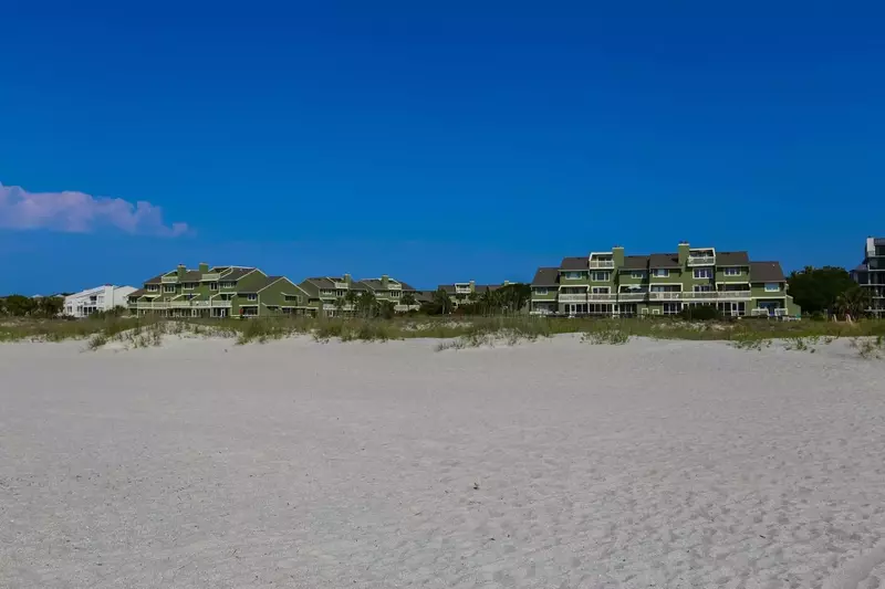 This is a view of the Mariners Walk community from the beach.
