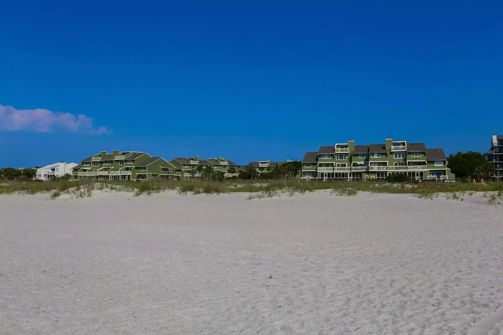 This is a view of the Mariners Walk community from the beach.