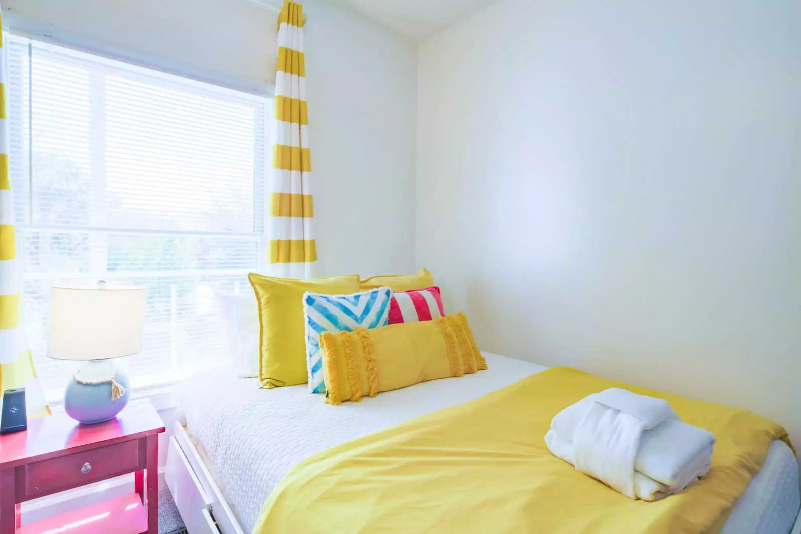 Each of the beds will be made in advance of your arrival with freshly laundered sheets.