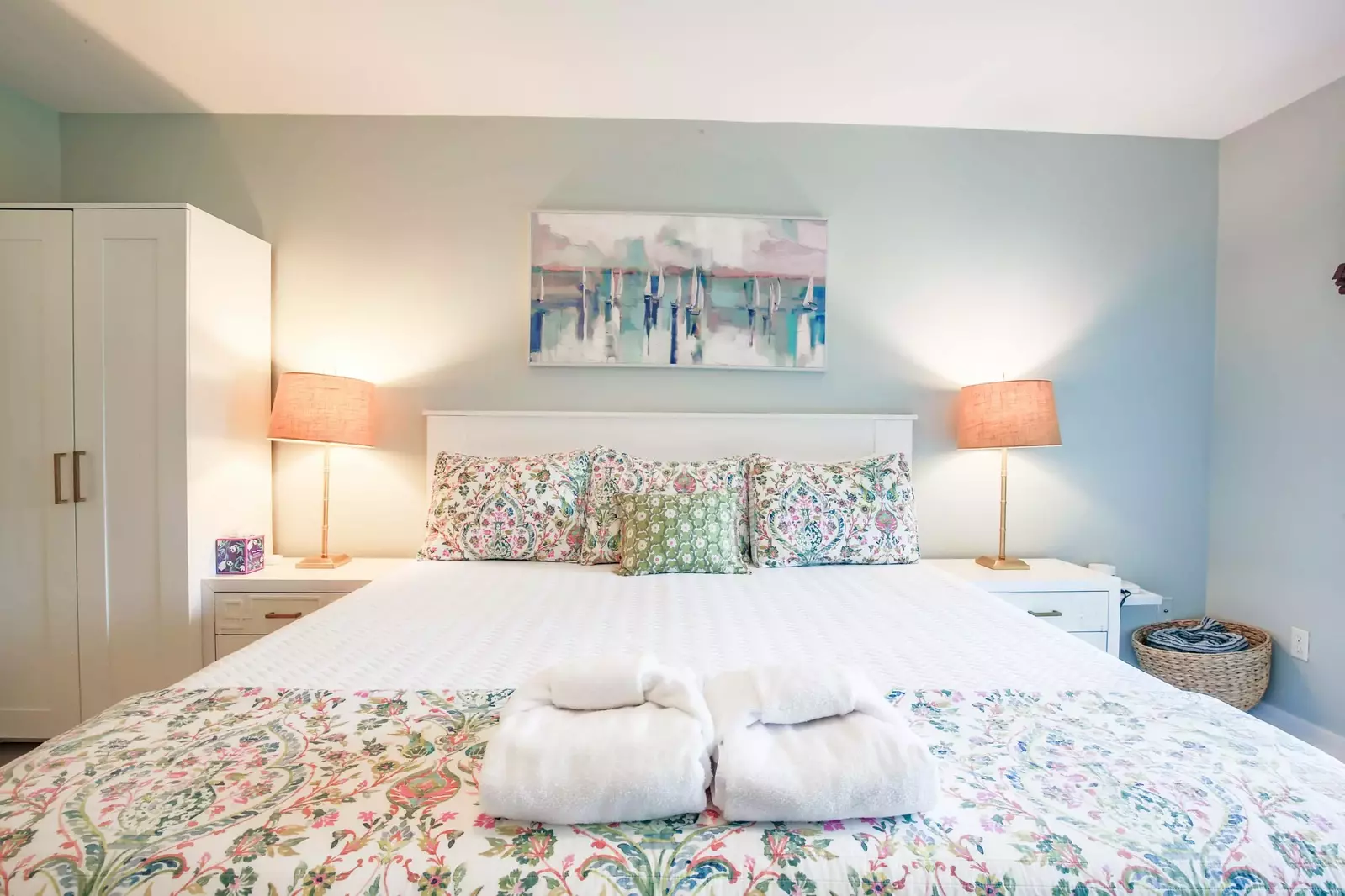 Each of the beds will be made in advance of your arrival with freshly laundered sheets.