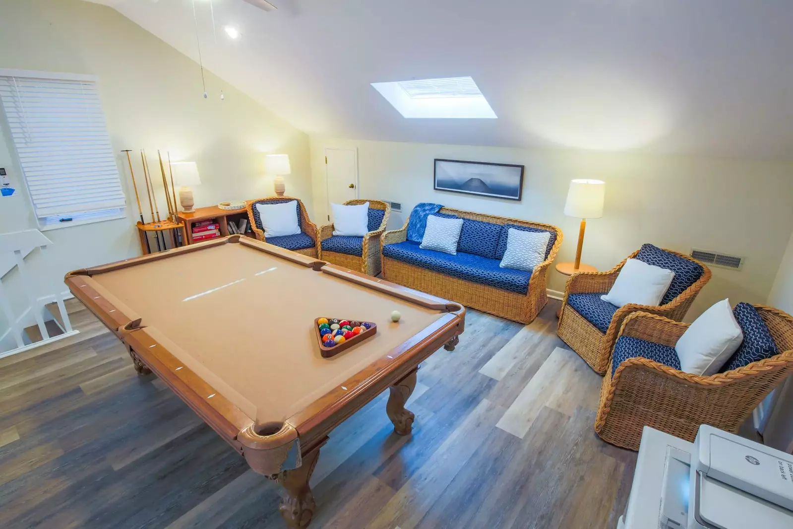 This is the perfect spot to entertain your family in the evenings or on a rainy day.