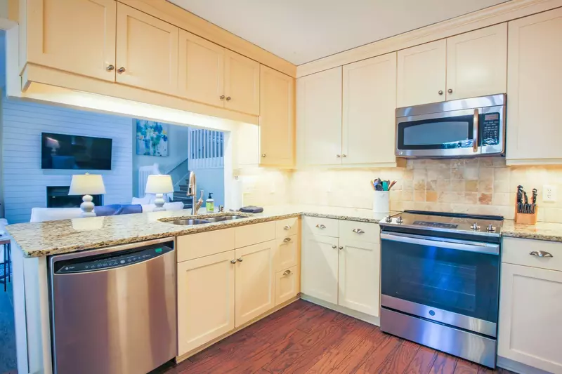 This floor plan makes it easy for you to interact with your guests in the living room and kitchen areas.