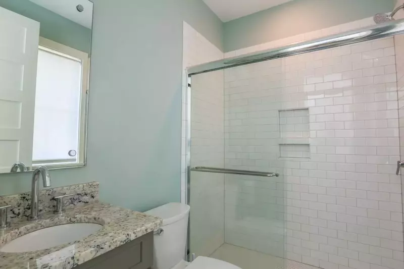 All of the bedrooms in the house have their own private bathrooms.