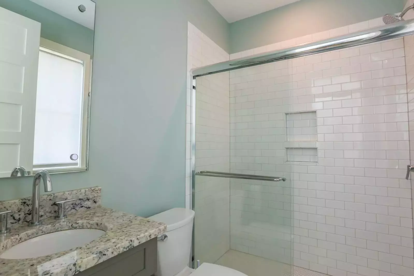 All of the bedrooms in the house have their own private bathrooms.
