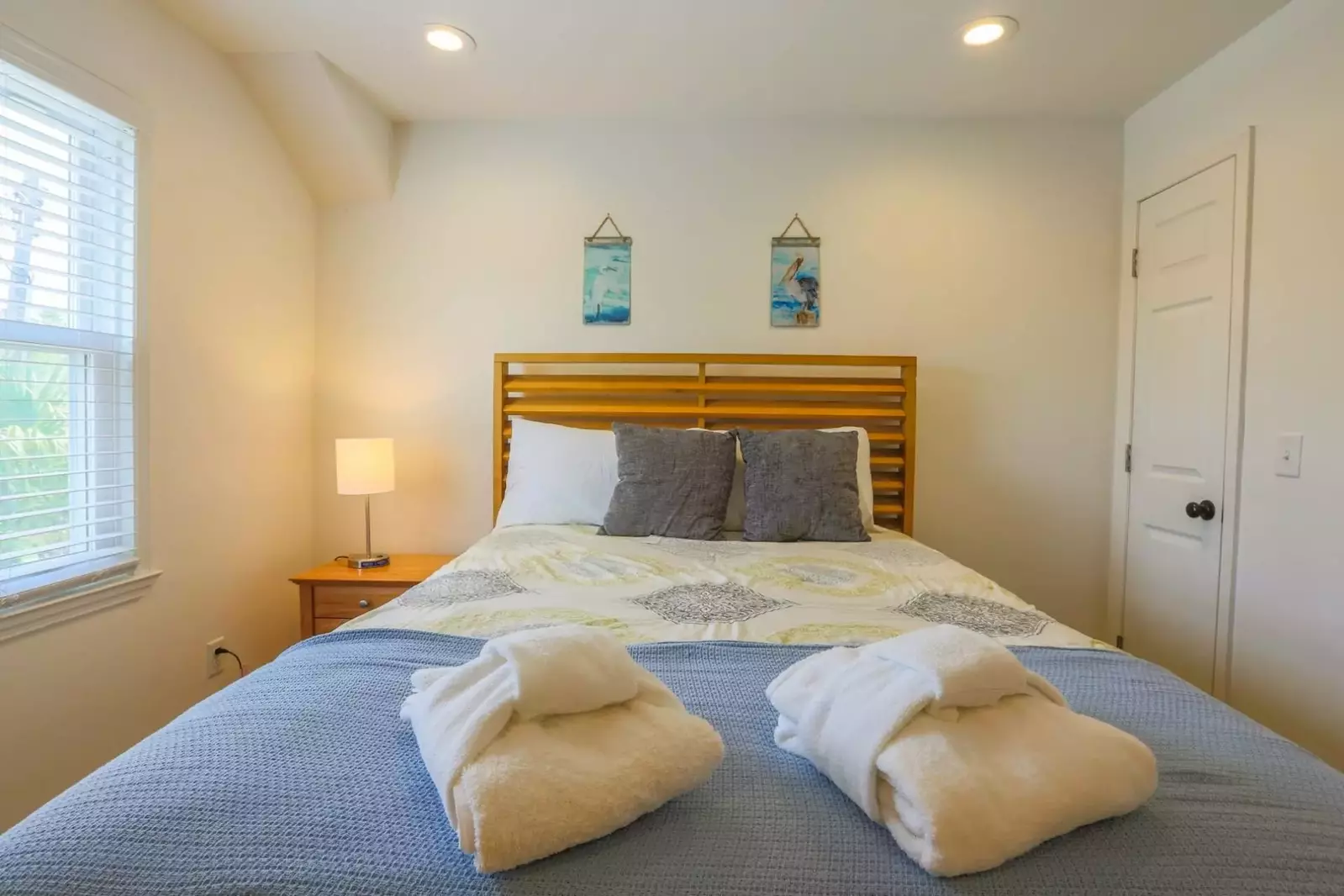 Each of the beds will be made in advance of your arrival with freshly laundered sheets.