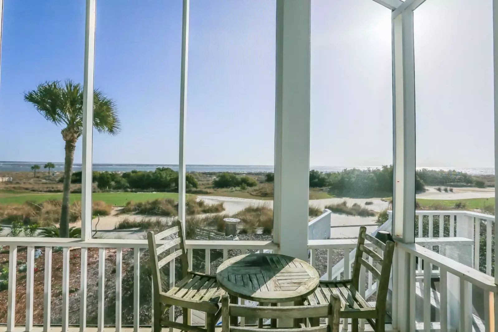 There's also a high top table & chairs on the screened porch.