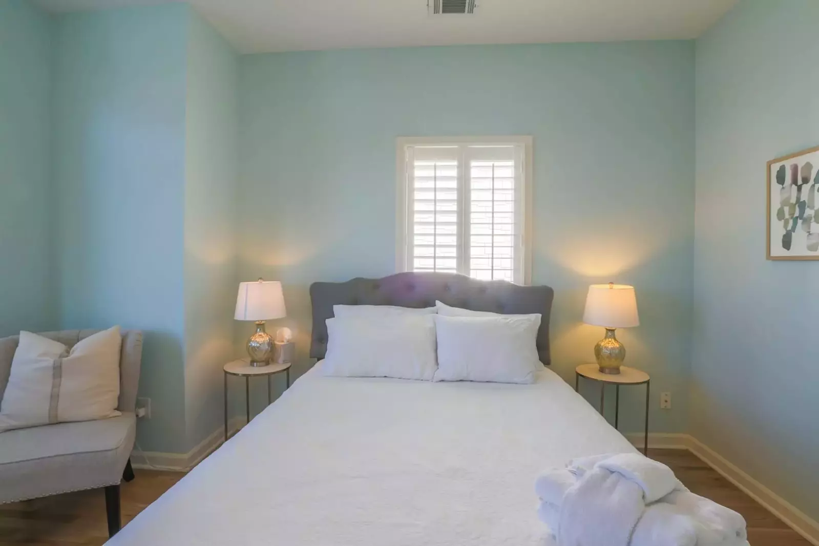 Each of the beds are made in advance of your arrival with freshly laundered sheets.