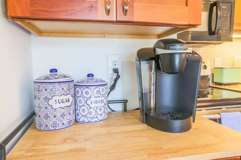 There is a keurig coffee maker available for your use.