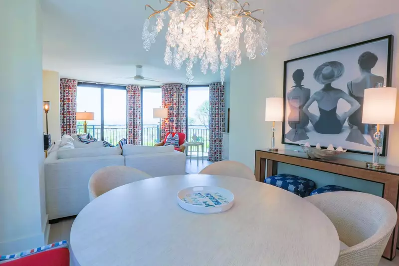 We are swooning over all the new furniture, artwork, light fixtures & window treatments in this home!