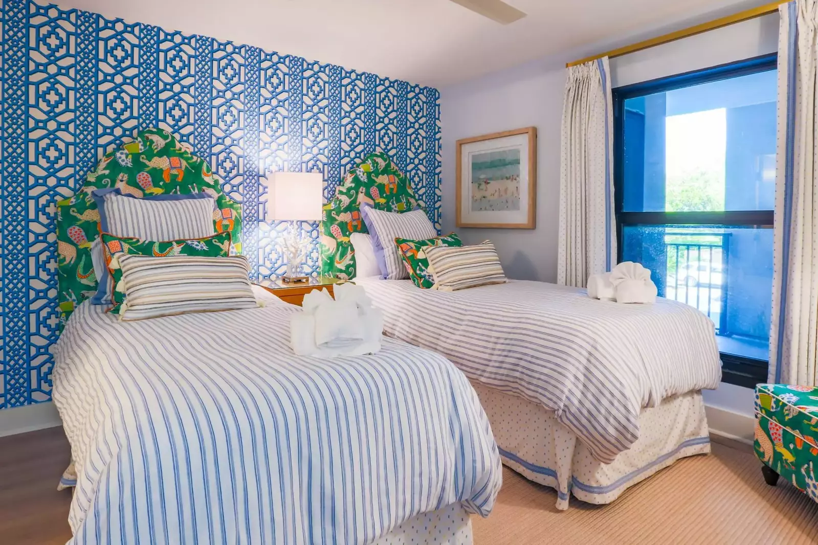 This guest suite is located near the front door and streetside of the building.
