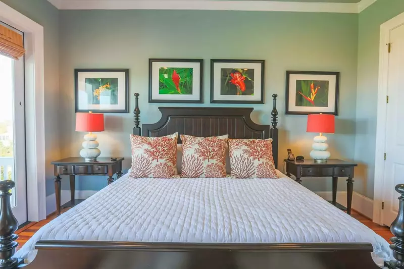 Gigi's Beach House features beautiful hardwood floors and comfortable furnishings.