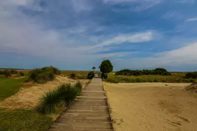 Gigi's Beach House is just a short walk away from the Ocean Point community's beach access point.