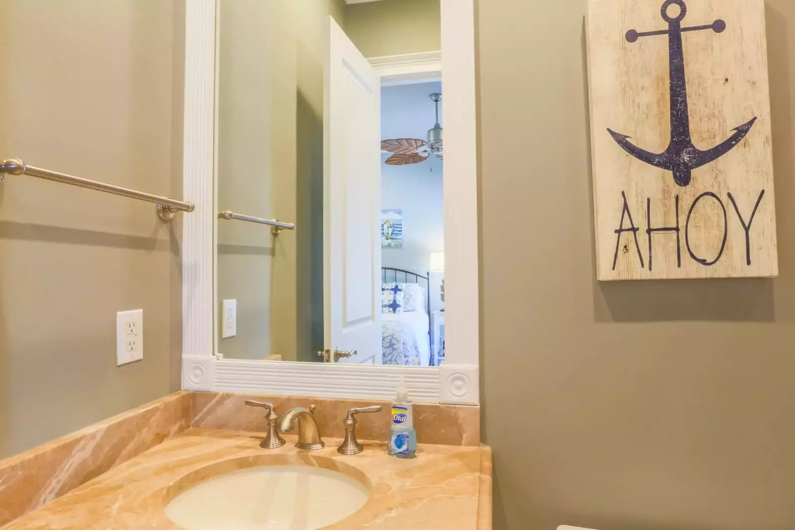 There is an en suite bathroom for the guest bedroom with the queen bed and daybed.