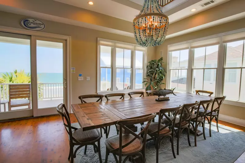 This gorgeous dining table comfortably seats 12.