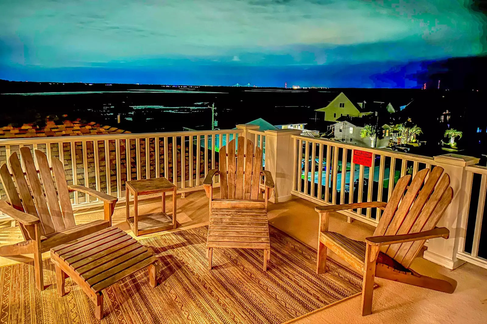 The roof deck also features stunning views of the marsh, Ravenel bridge and Morris Island lighthouse.