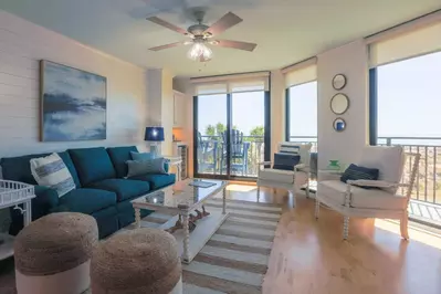 A Wave From It All is an oceanfront condo in the Shipwatch community at Wild Dunes Resort.