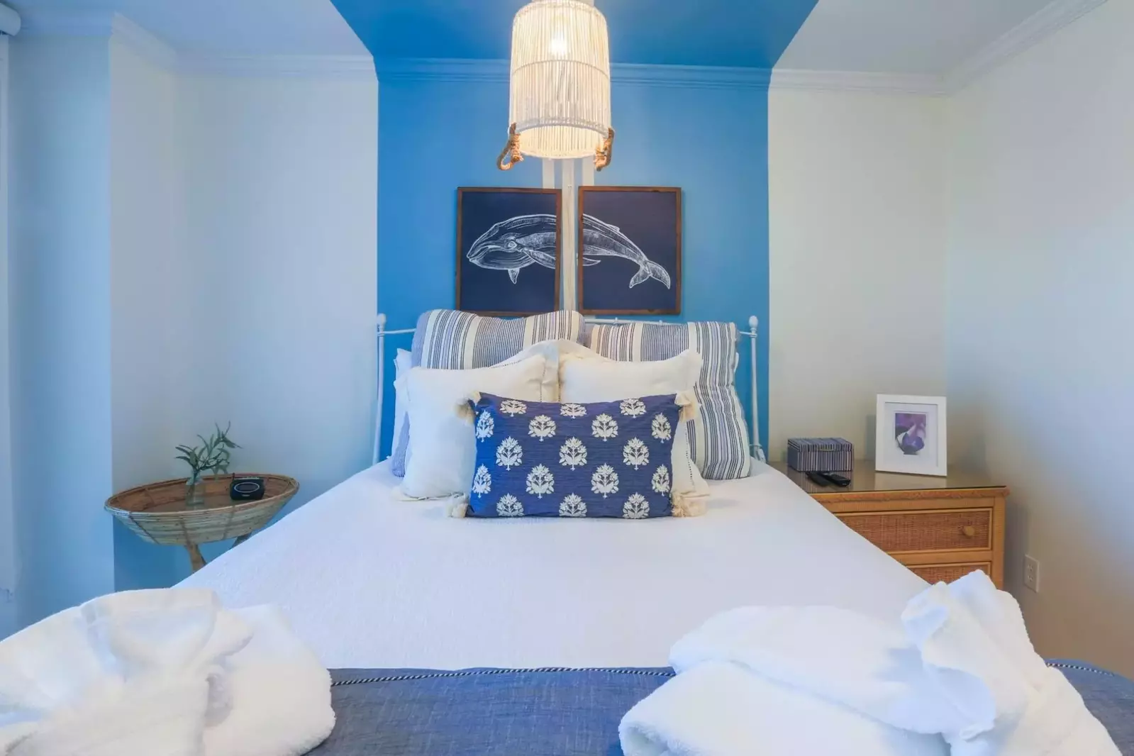 Each of the beds are made in advance of your arrival with freshly laundered sheets.