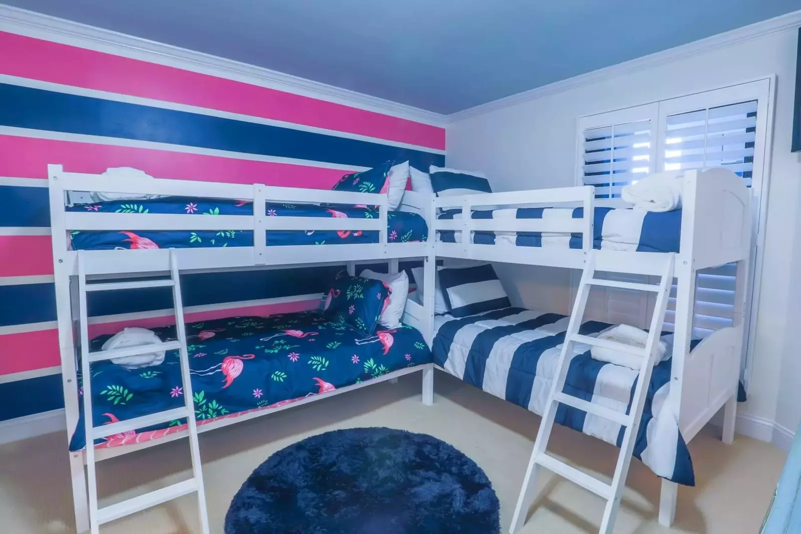 Your kids will love our bunk bedroom, which has two bunk beds for a total of four twin beds.