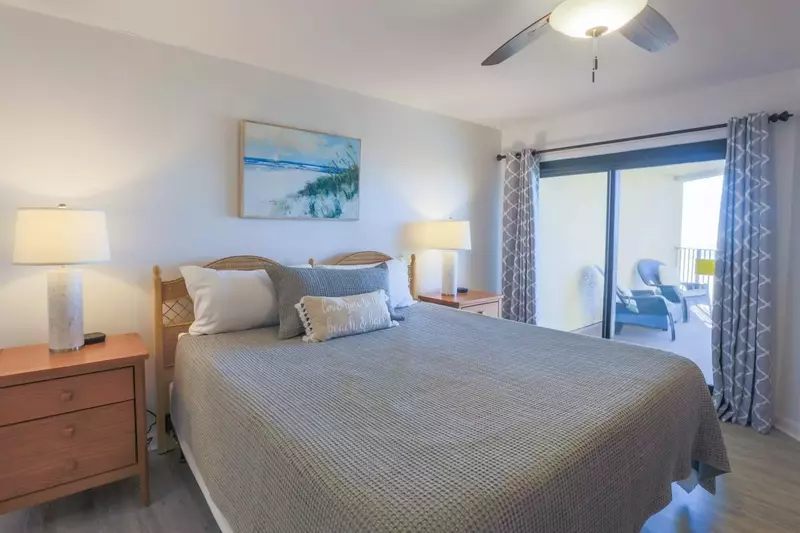 You can watch the sun rise from the private balcony off the master bedroom and living room.
