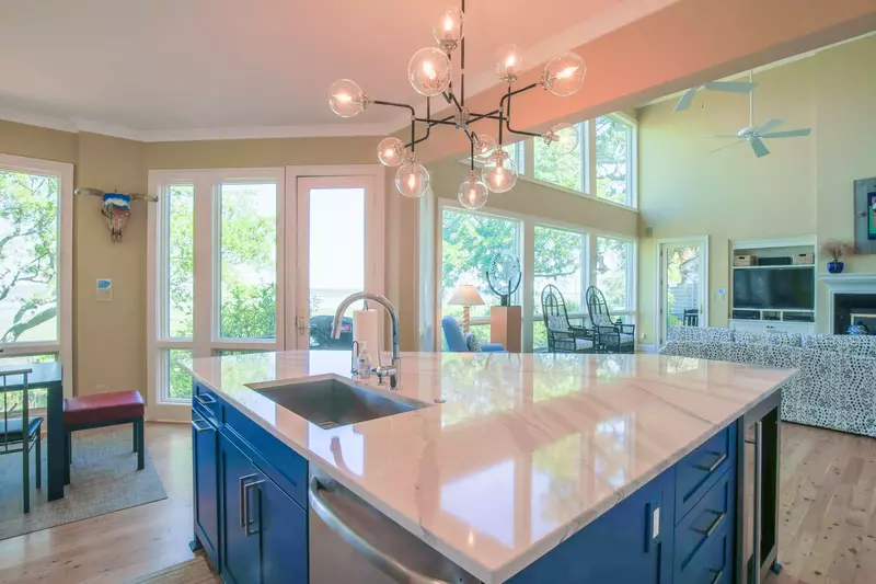 The kitchen opens onto the expansive Great Room.