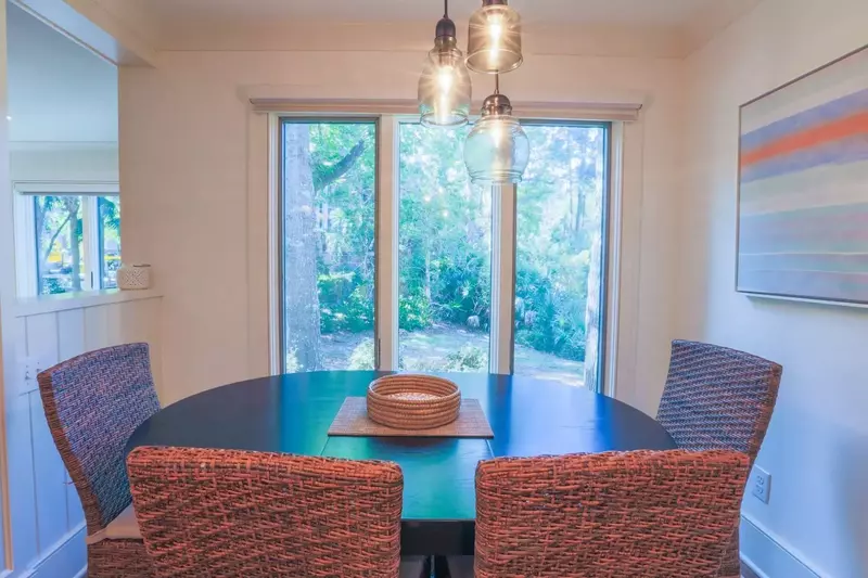 You'll enjoy the views of Kiawah's nature from the dining table.