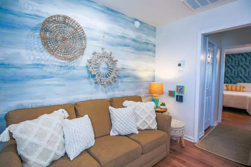 Sit back and relax in this coastal chic condo.