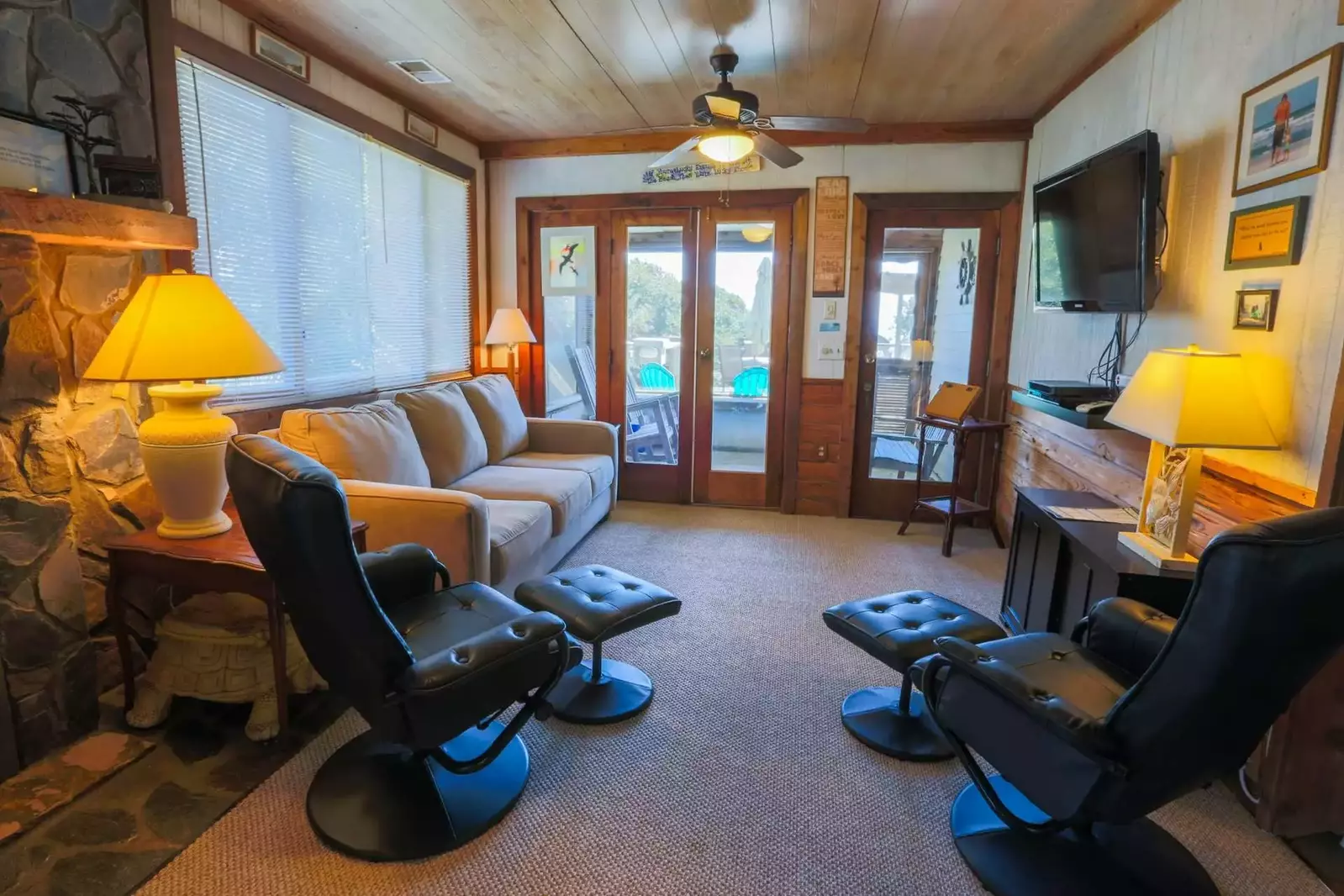 There are plenty of areas for your family or friends to spread out and relax.
