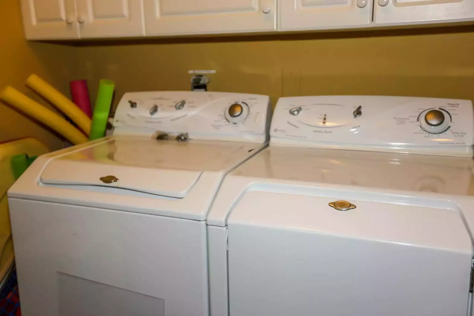 You'll find a full sized washer & dryer in the condo.