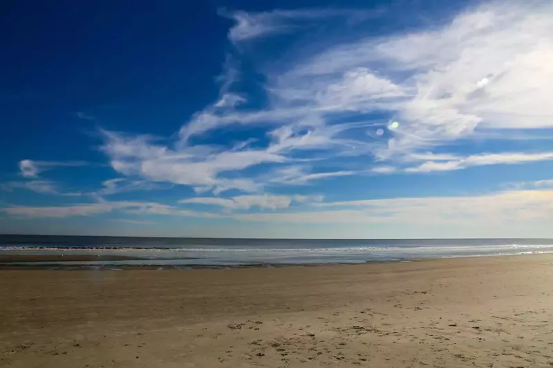 Walk on the wide sandy beach at your leisure. Hunt for shells or let the waves lap over your toes!