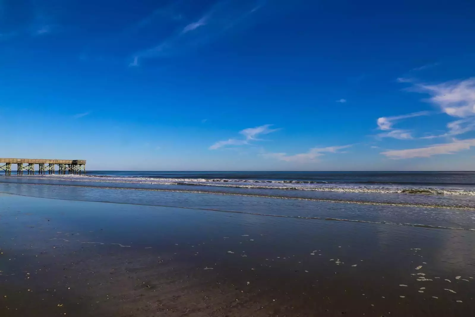 The long wide beach is perfect for toddlers, they can run and splash in the pools on the beach.