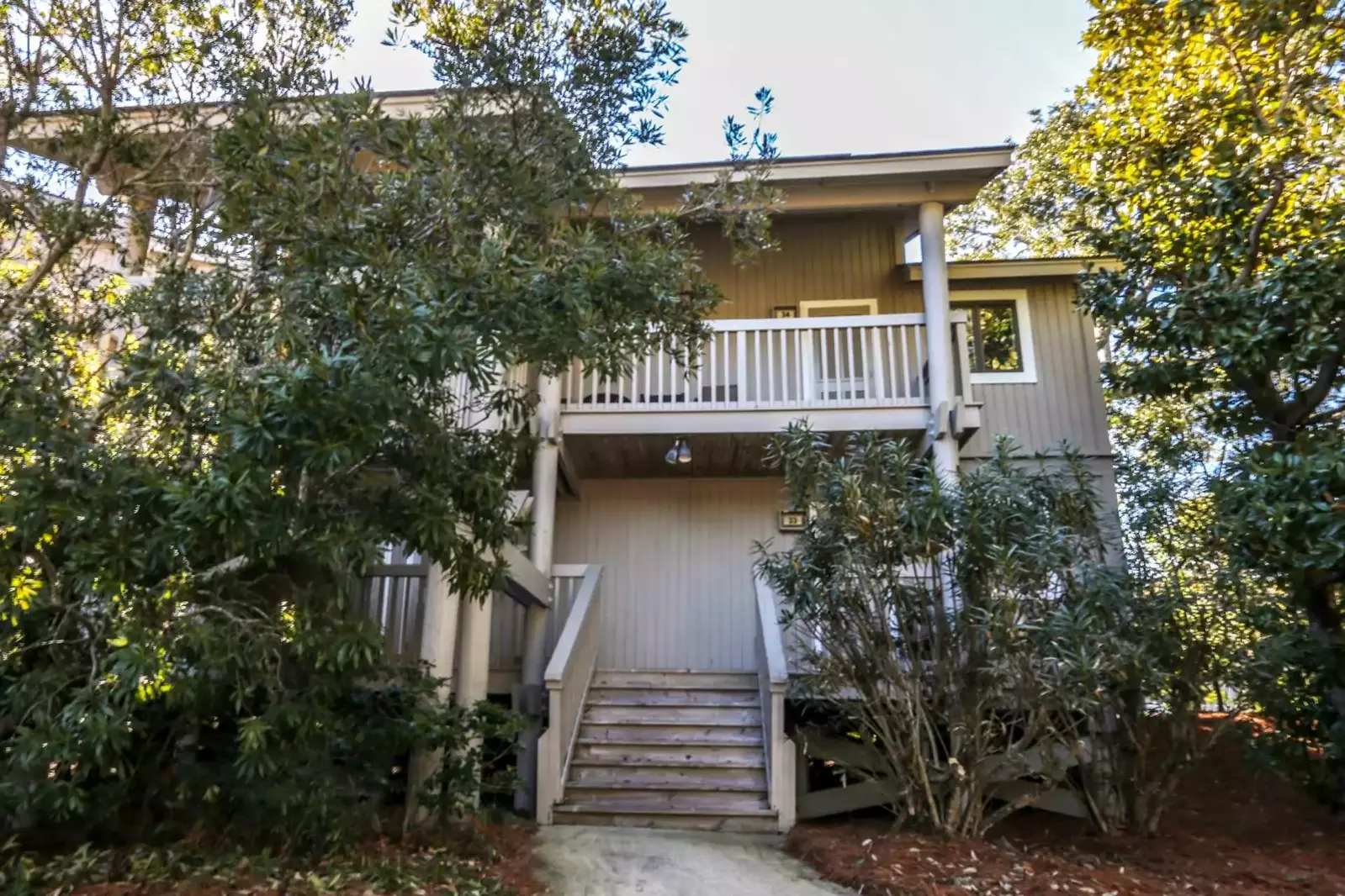 Our beach home is located up these 8 steps on the first floor of the building.