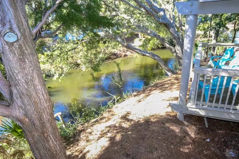 This is the view from one of the home's private balconies to the home's other private balcony.