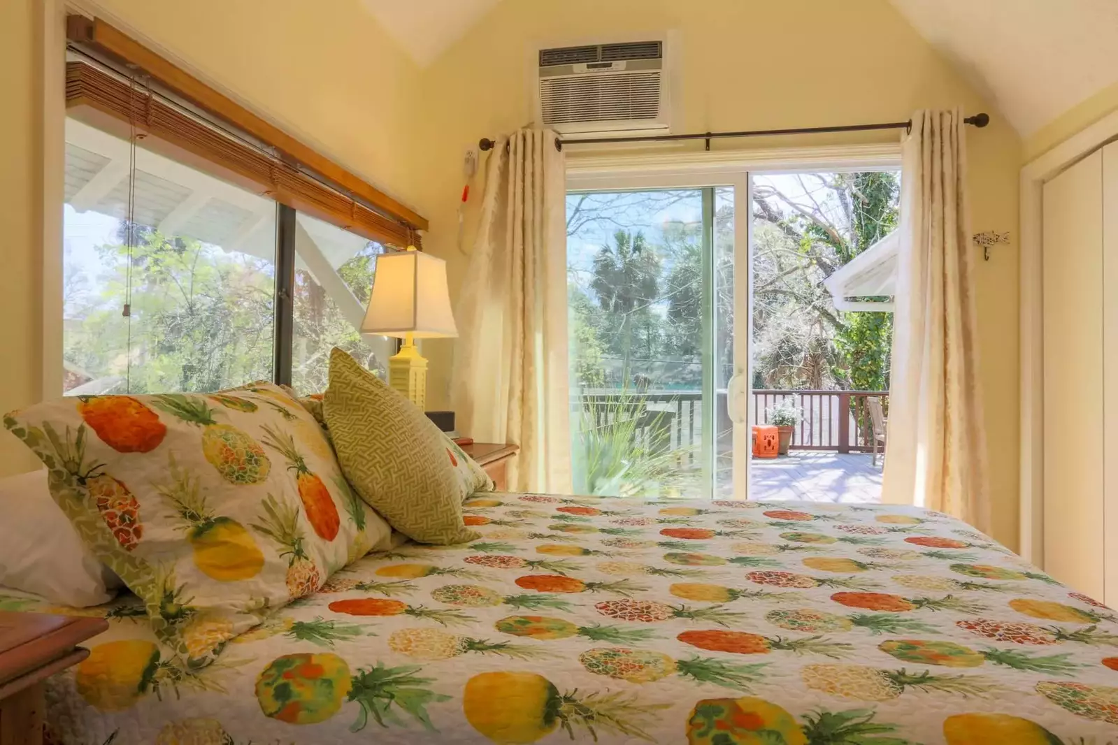 This bedroom also has its own remote-controlled wall unit for air conditioning & heat.