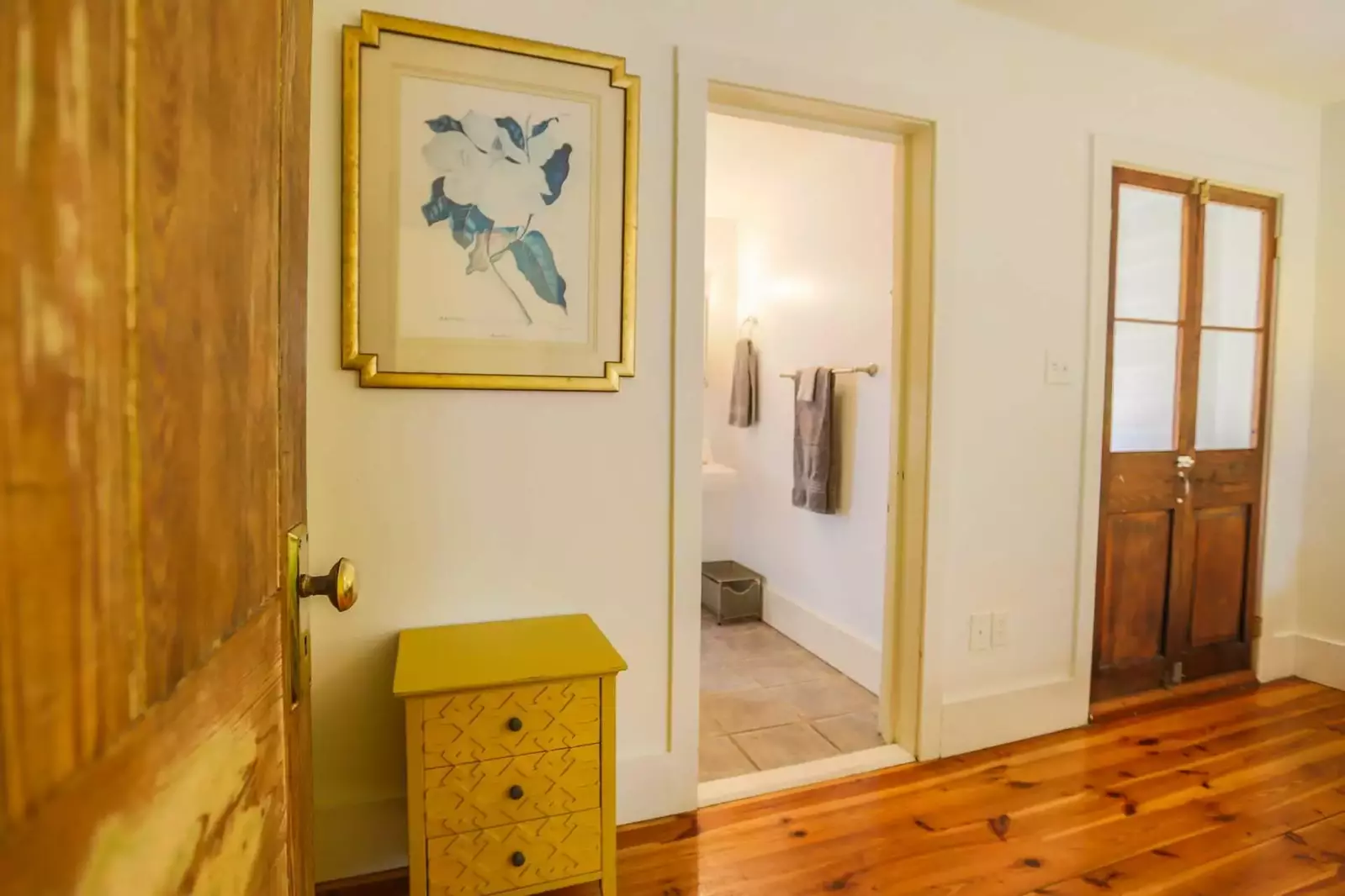 The Sweet Spacious Suite oozes with character & charming details like this wooden bedroom door.
