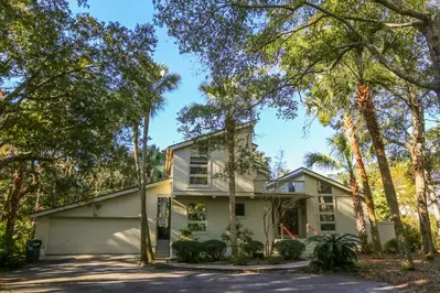 Nestled in the trees, this vacation home enables you to enjoy the sounds of nature & get away from it all!