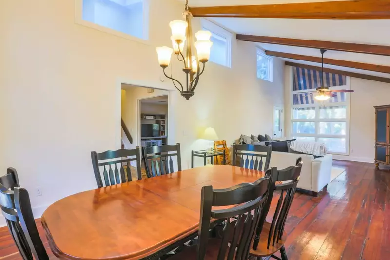The dining room and living room are located near the family room, foyer and stairwell to the second floor.