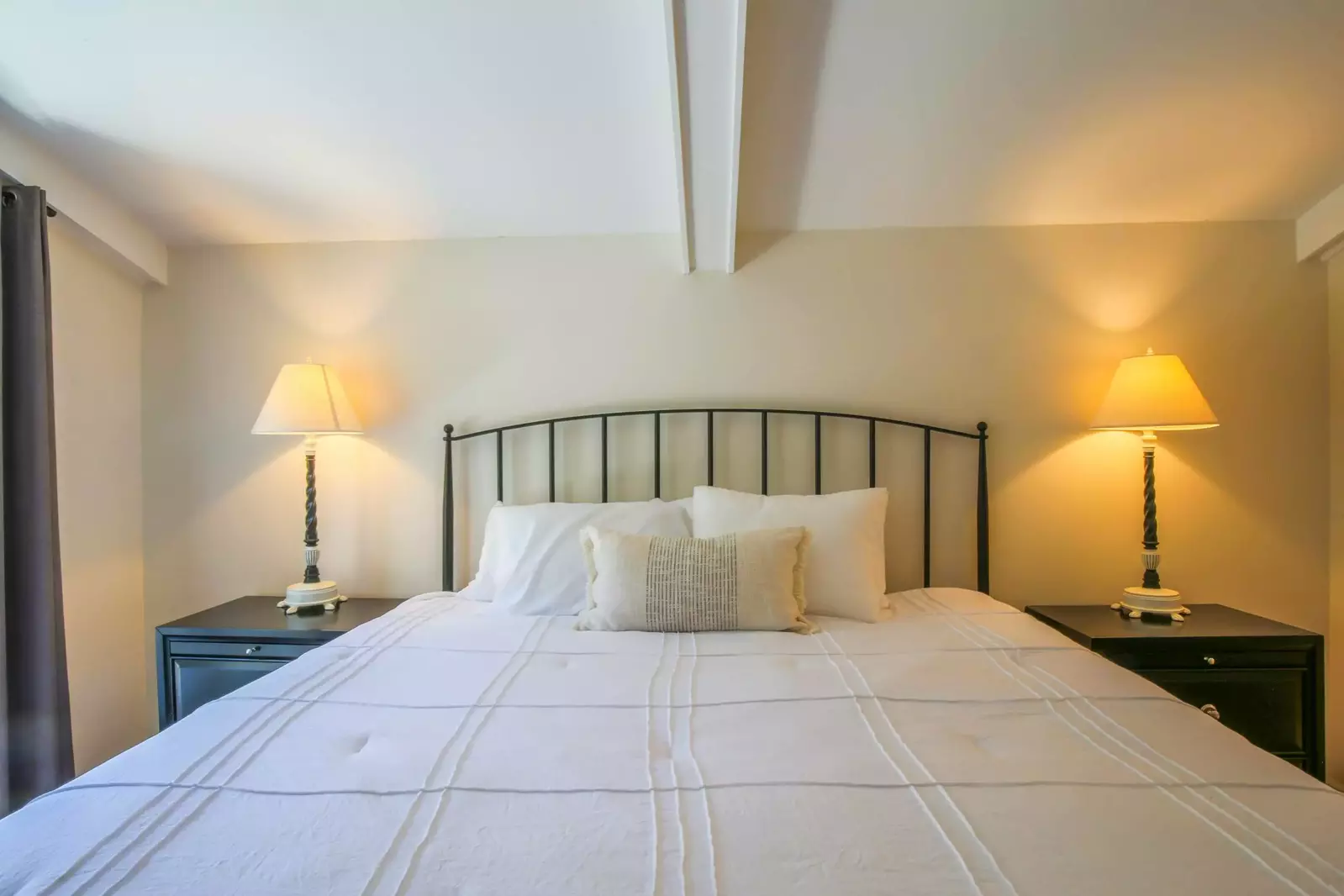 The master bedroom features a king bed.