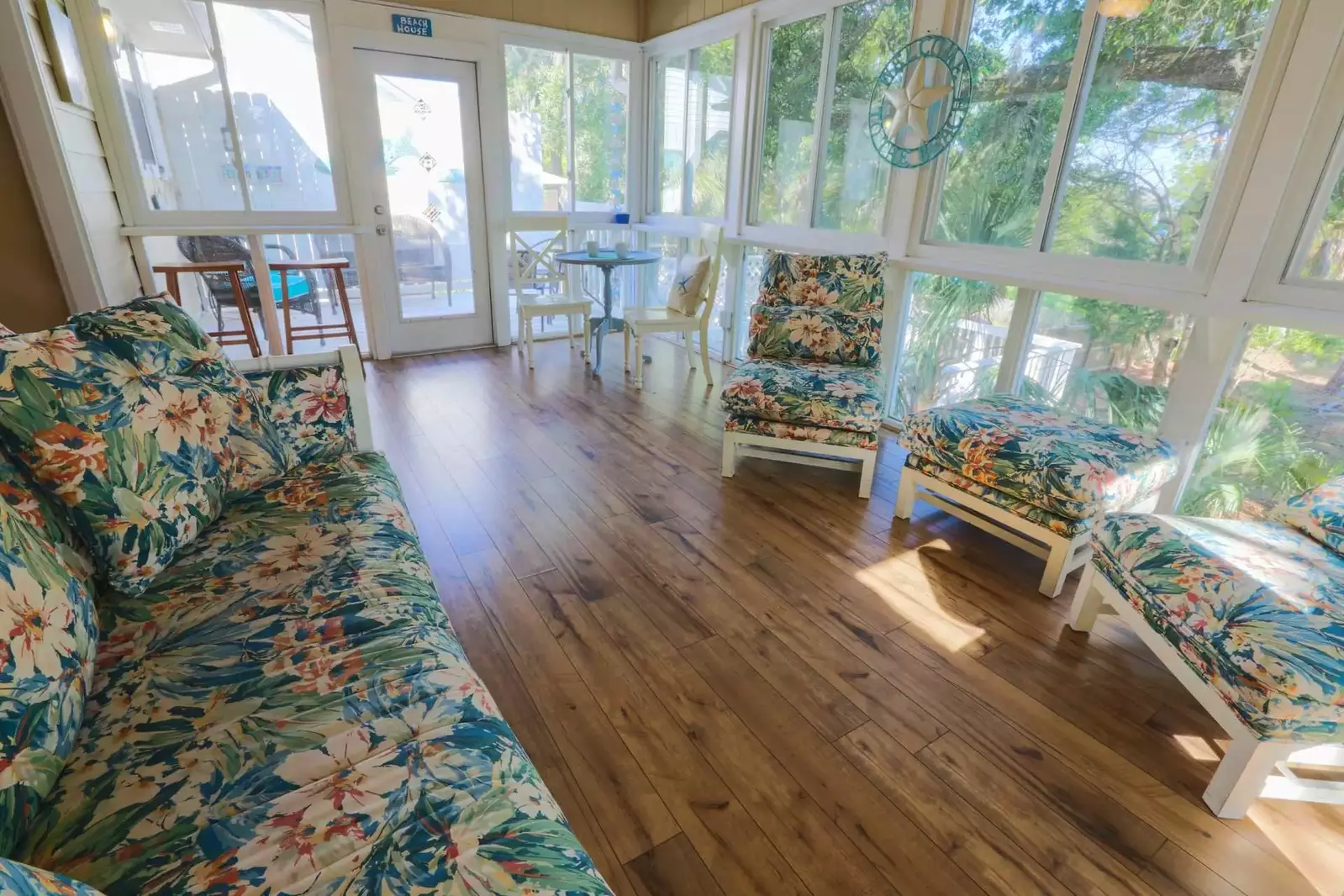 Lookout over the majestic live oak trees and palmettos to reset your batteries and unwind.