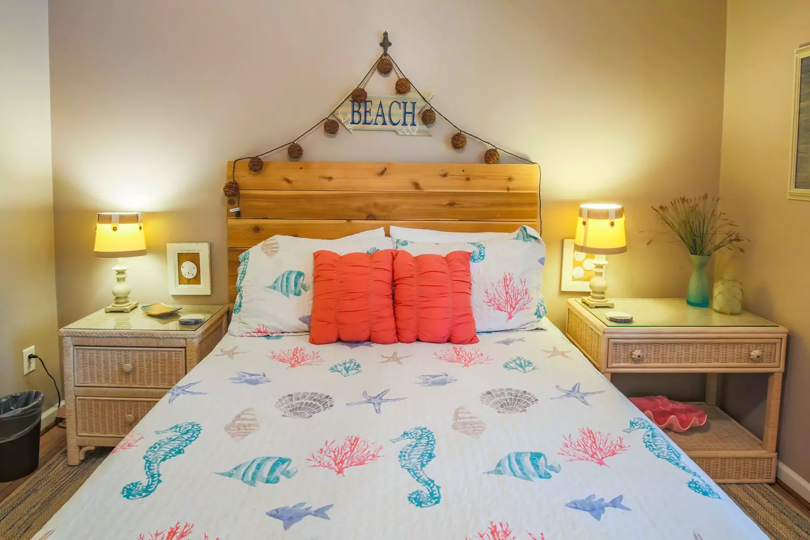 Each of the beds will be made in advance of your arrival with freshly laundered sheets.