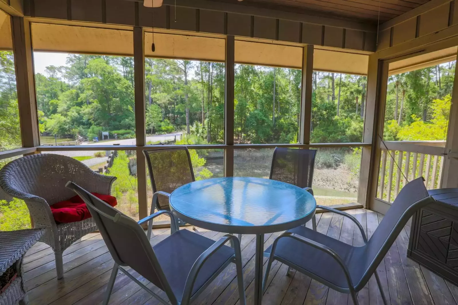 Take in the sights & sounds of Kiawah nature from the comfort of our screened-in porch.