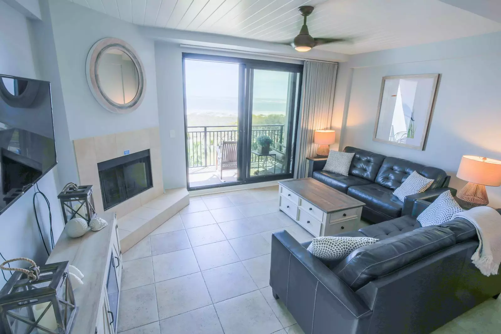 The living room provides the perfect place to curl up with a good book, watch a movie or catch up with friends.