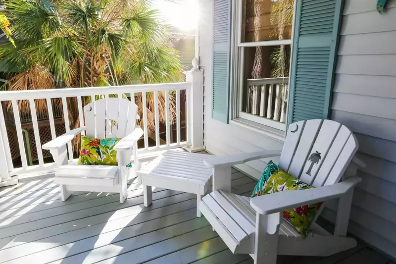Enjoy your morning coffee on the front porch.
