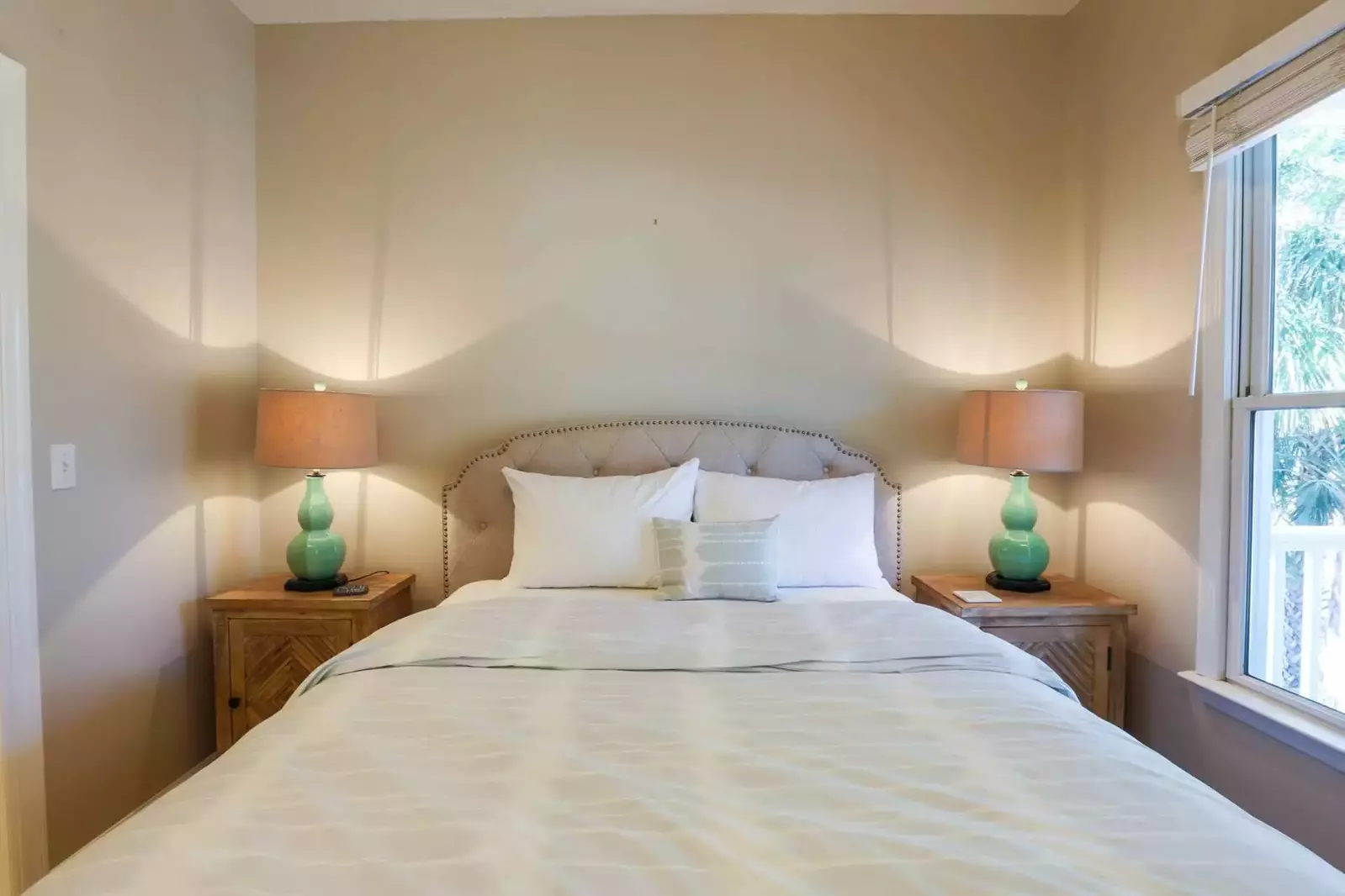 Each of the beds are made in advance of your arrival with freshly laundered sheets.
