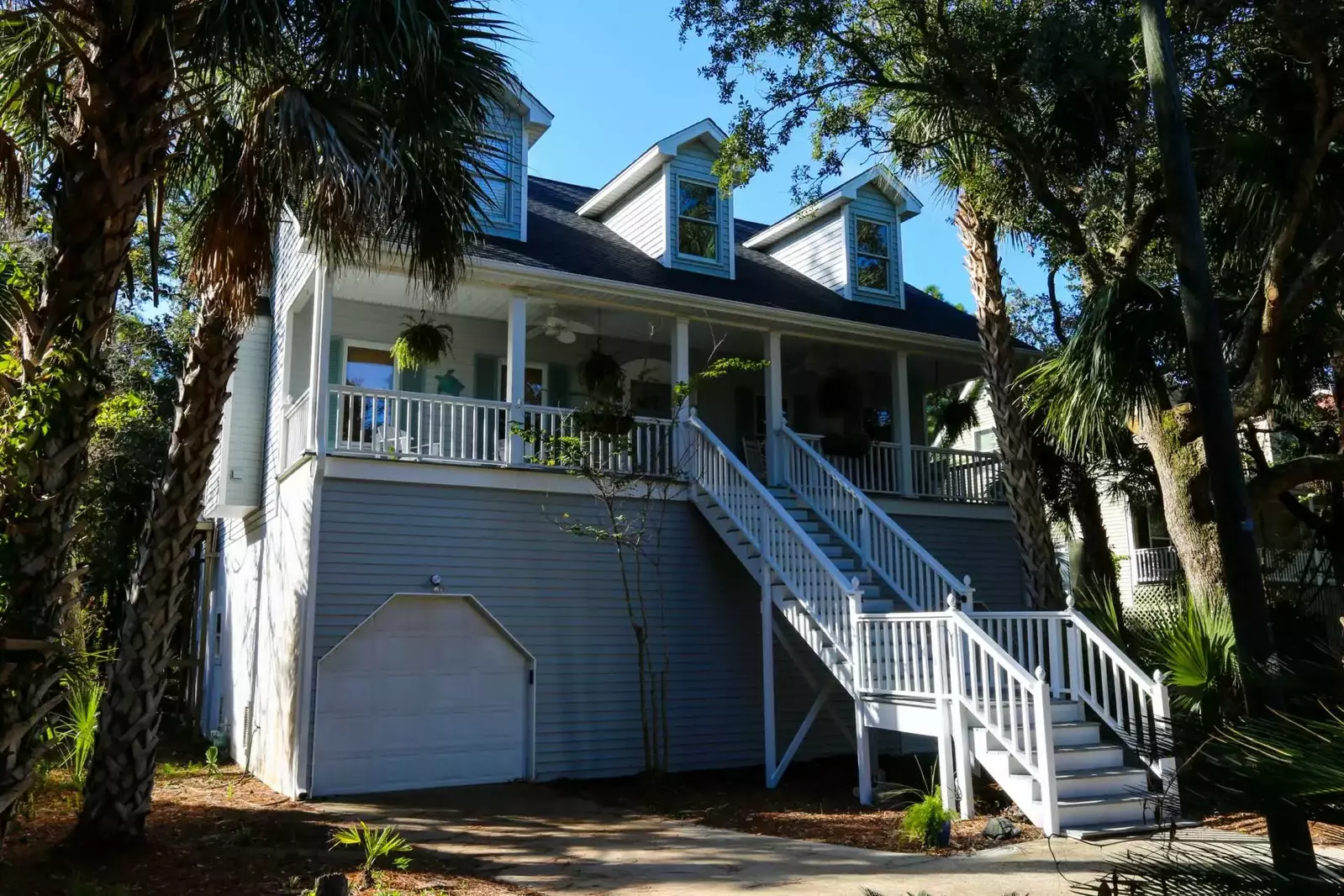 Coastal Escape is an elevated 5 bedroom house on Folly Beach.