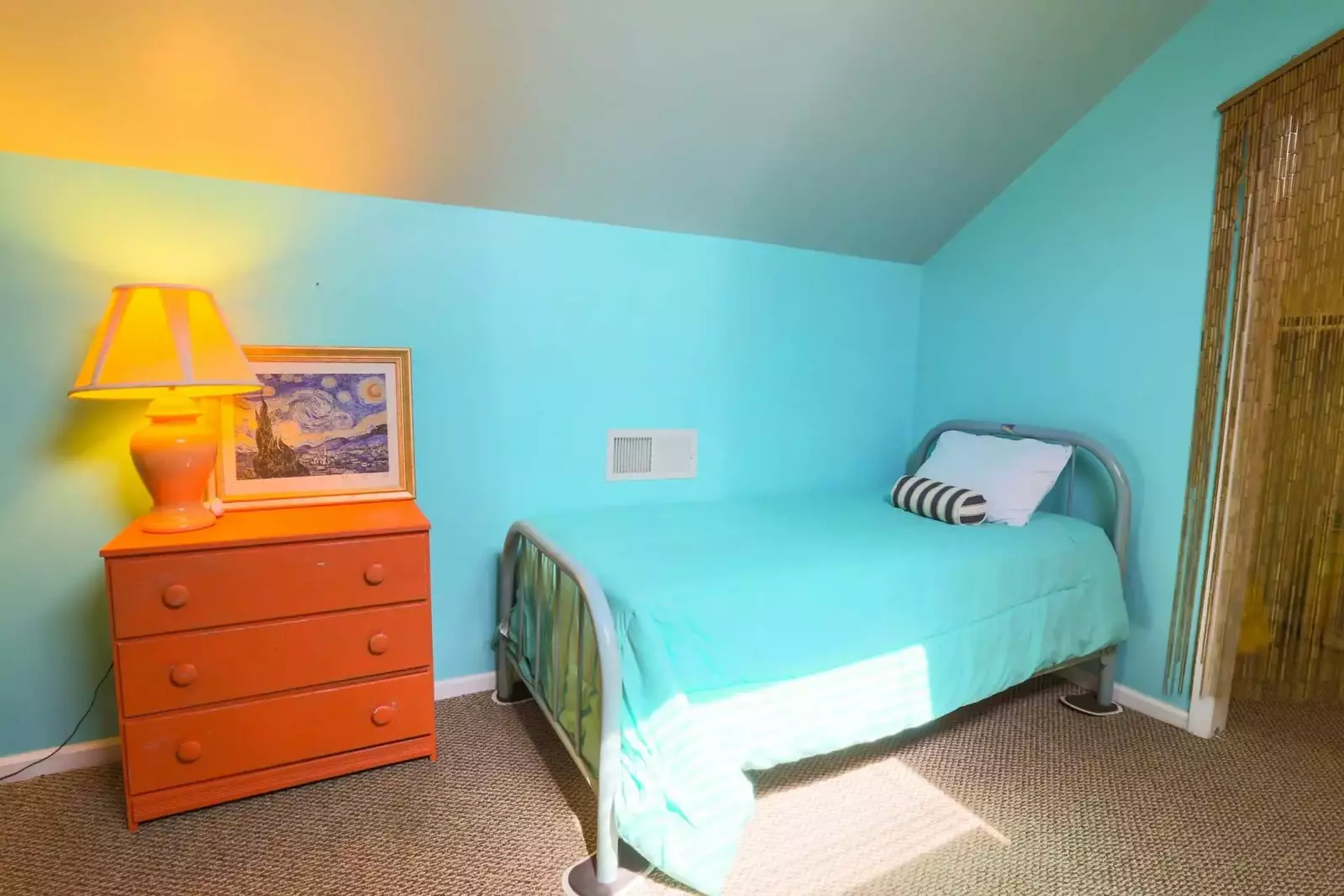 The loft bedroom also features a walk-in closet.