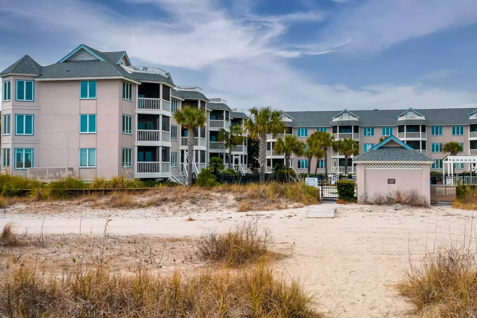 This is the view of the Tidewater community from the beach.
