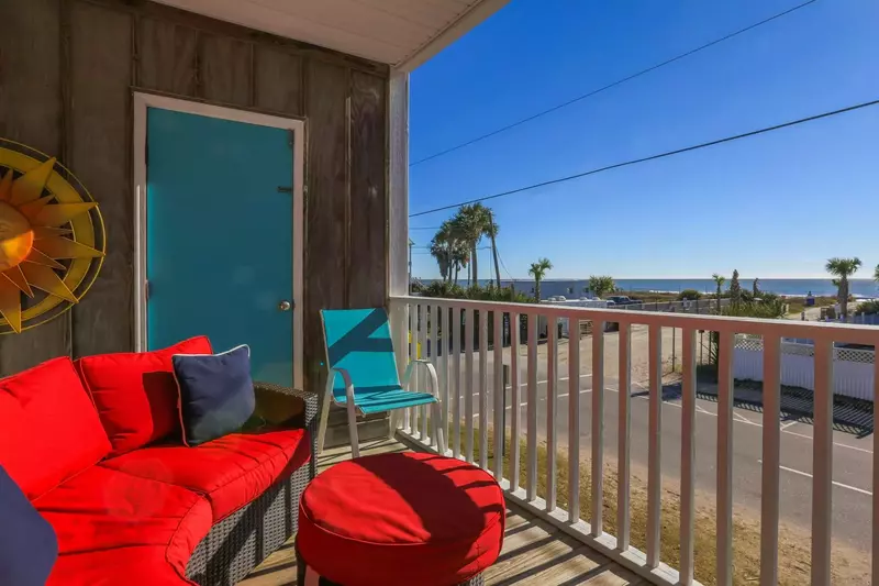 Relax on the outdoor sofa and enjoy the sound of the waves as the sun rises each morning!